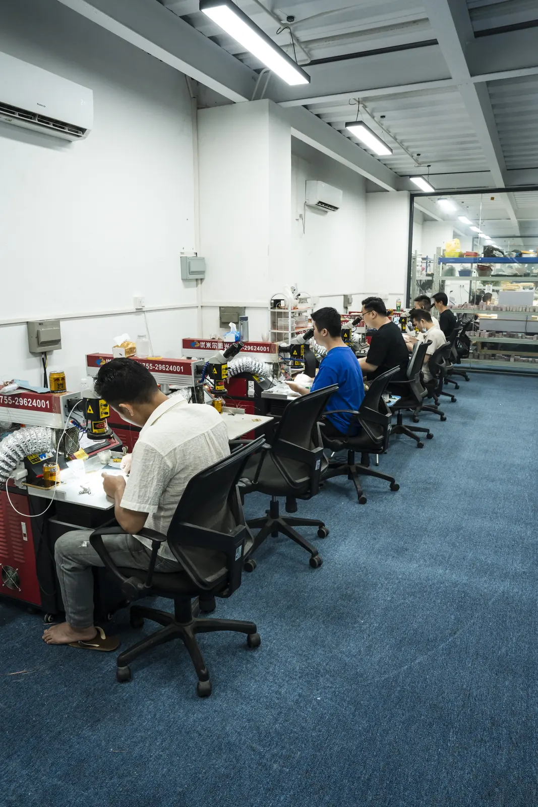 Another view of the ORNOVAI laser processing workstations
